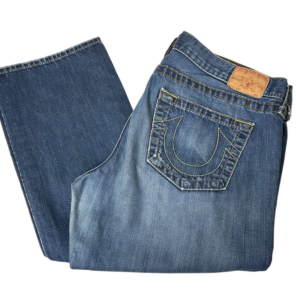 True Religion Drew Straight Leg Jeans Dark Wash Size 31 Y2K Denim Size 31
